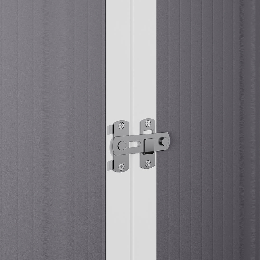 5x2ft Grey Aluminum Alloy Garden Bin Storage Shed