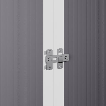 5x2ft Grey Aluminum Alloy Garden Bin Storage Shed