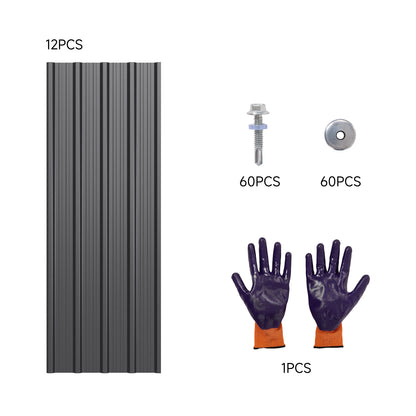 12pcs Galvanised Steel Corrugated Roofing Sheets