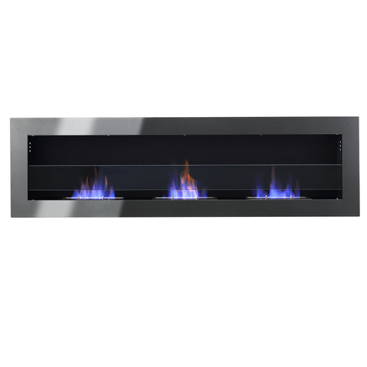 Recessed and Wall Mount Adjustable Flame Ethanol Fireplace