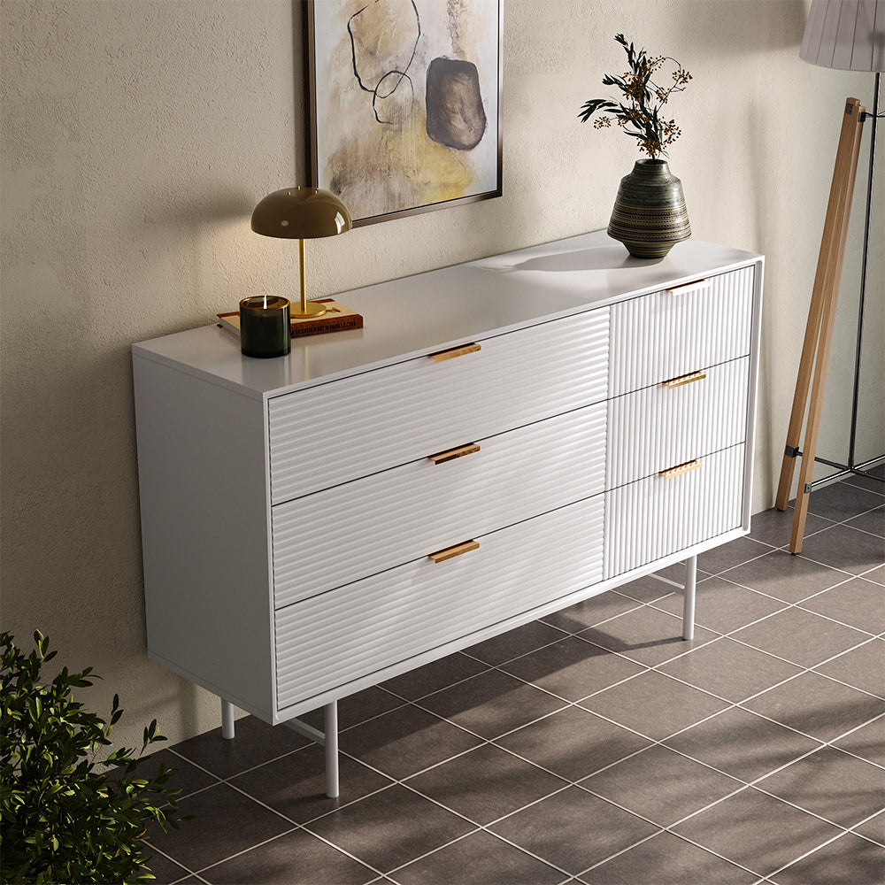 6 Tier Bedroom Striped Storage Cabinet
