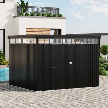 8.5 x 9.7ft Metal Garden Shed with Double Door