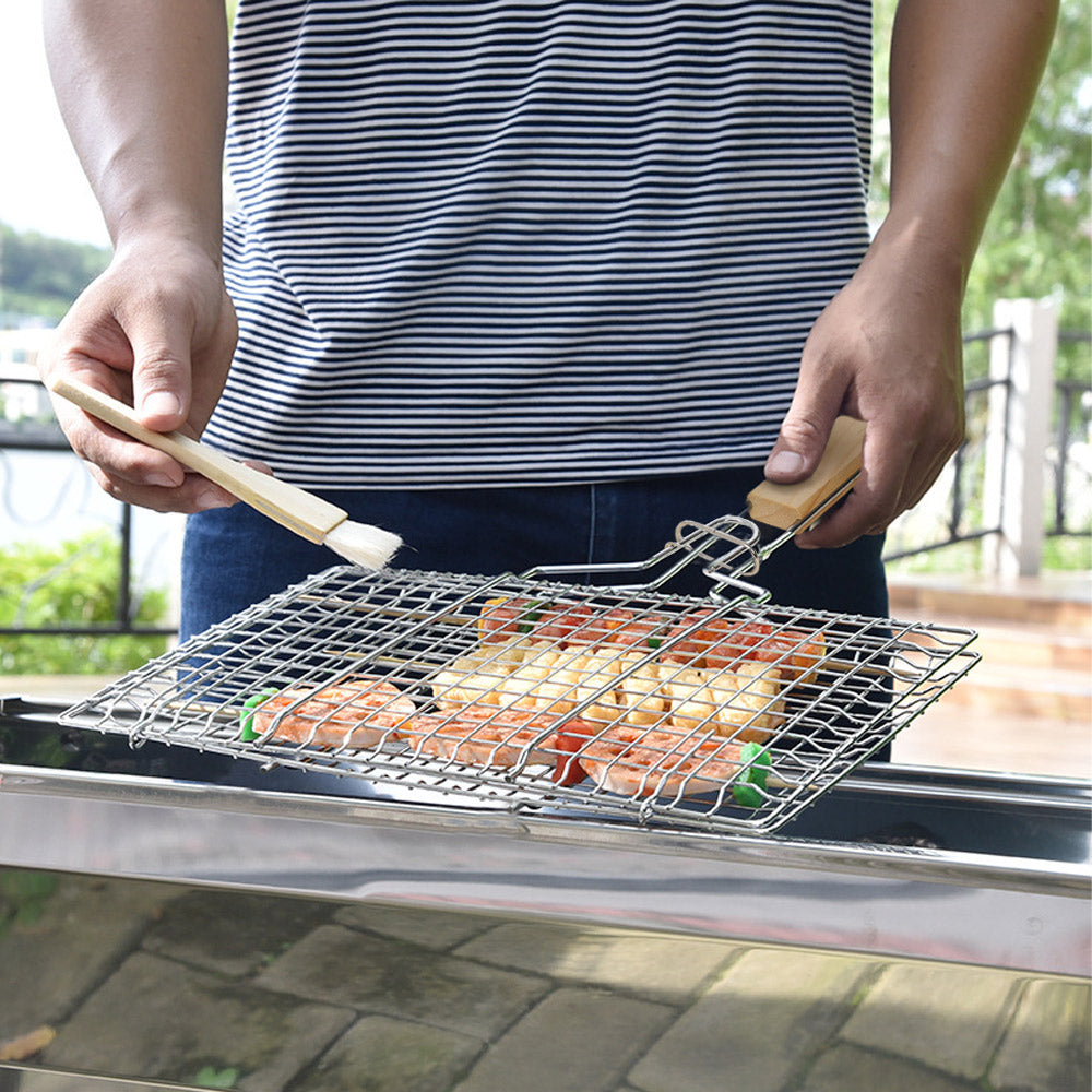 Portable Outdoor Camping BBQ Grill Basket