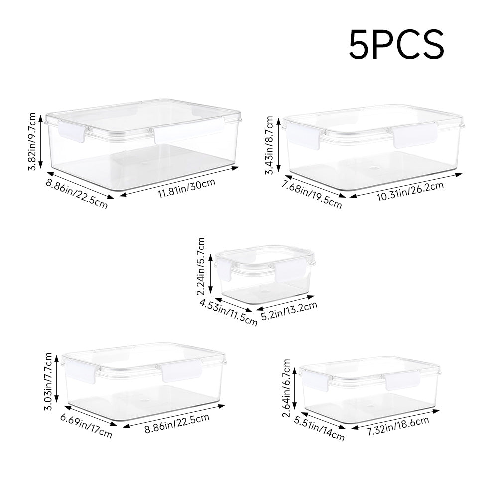 5Pcs Fridge Food Storage Containers with Lids
