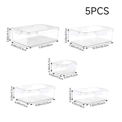 5Pcs Fridge Food Storage Containers with Lids