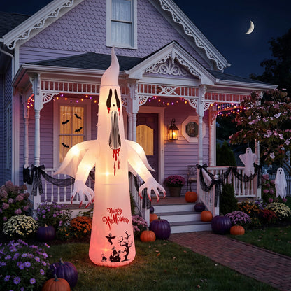 10.2FT Halloween Inflatable Scream Ghost Decoration with Built-in Lights
