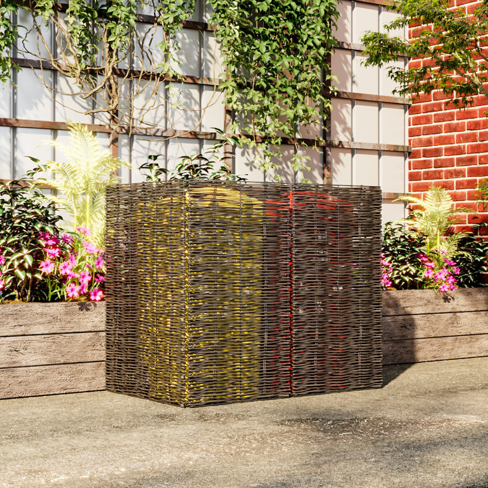 Trash Can Fence Wicker Privacy Fence
