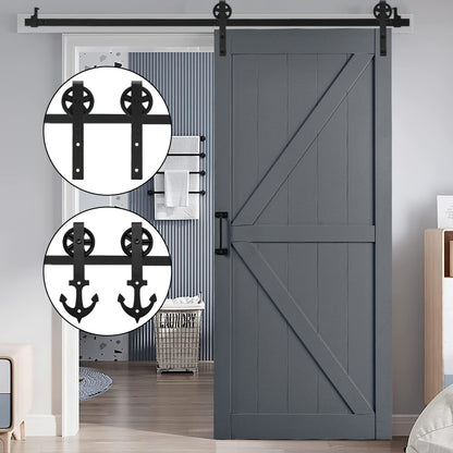 Barn Door with Wheel Rollers and tracks