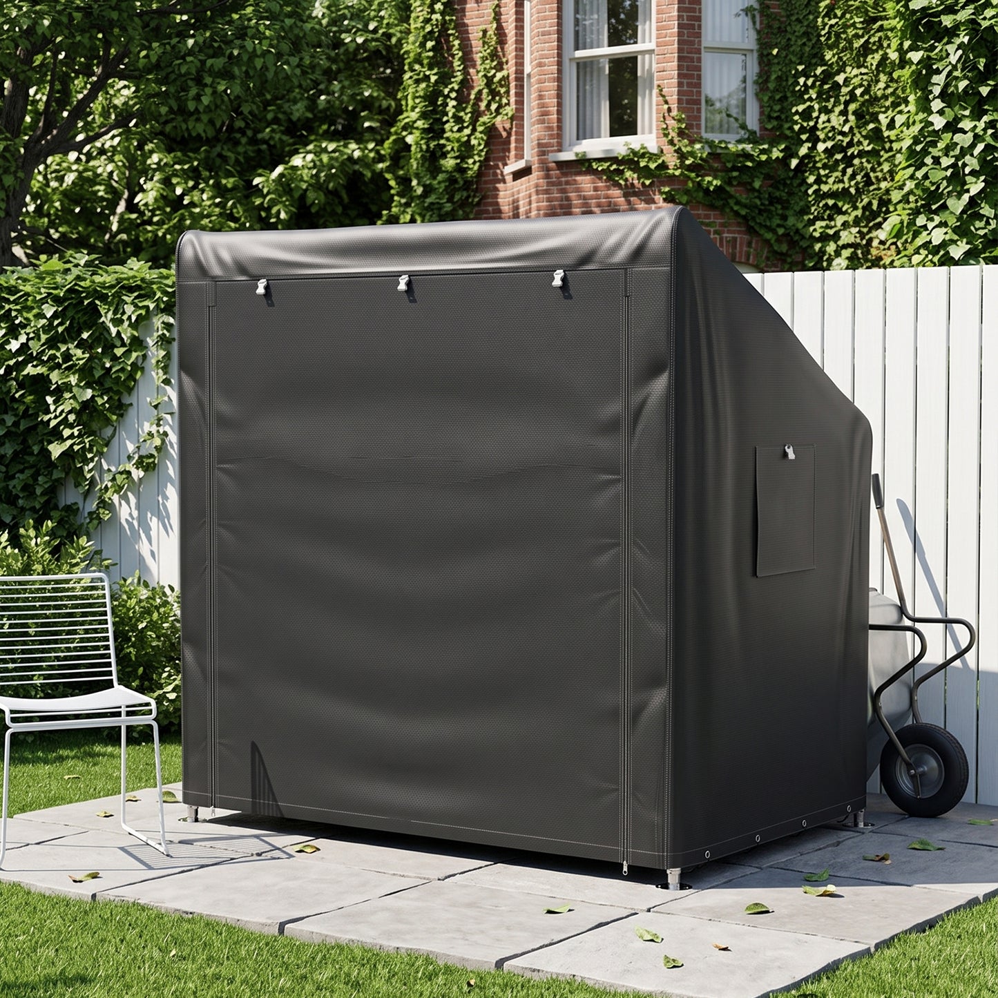 Compact Outdoor Bicycle Storage Shed with Waterproof PE Fabric