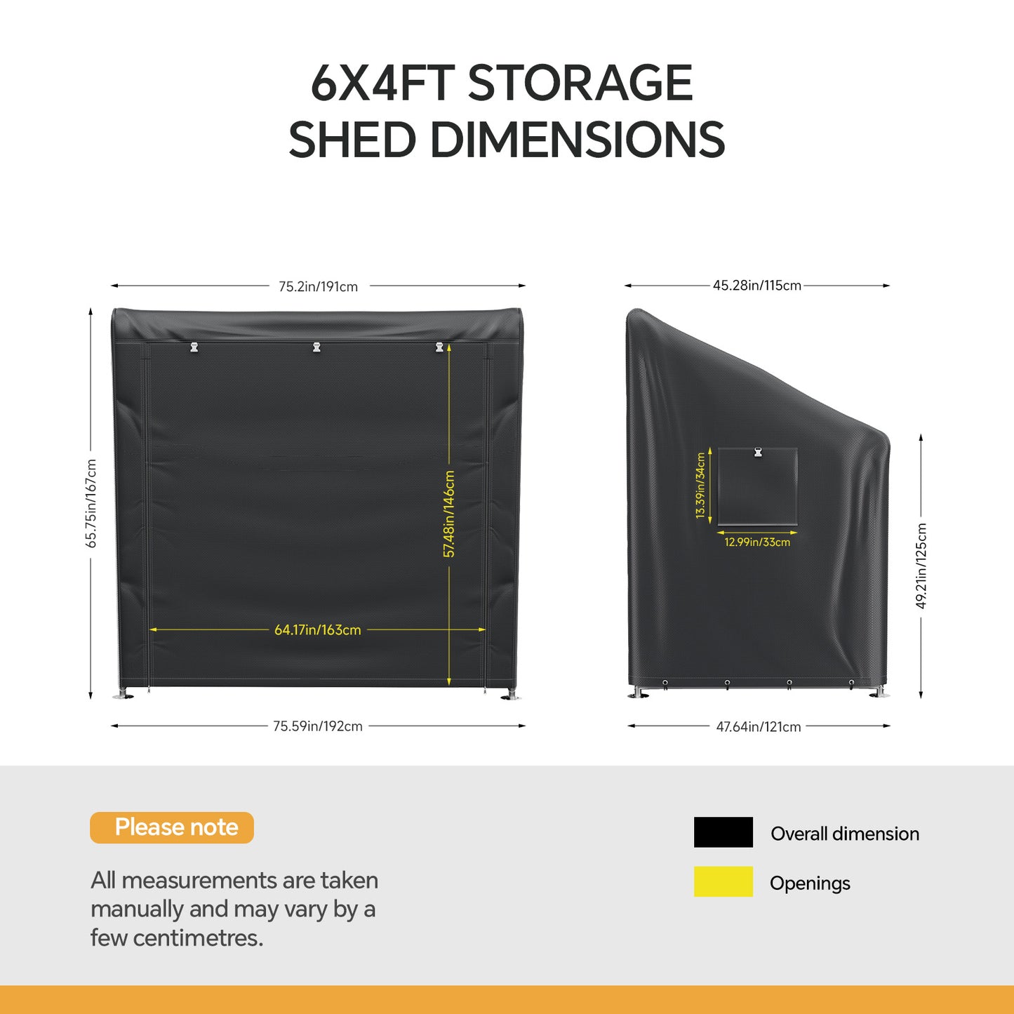 Compact Outdoor Bicycle Storage Shed with Waterproof PE Fabric
