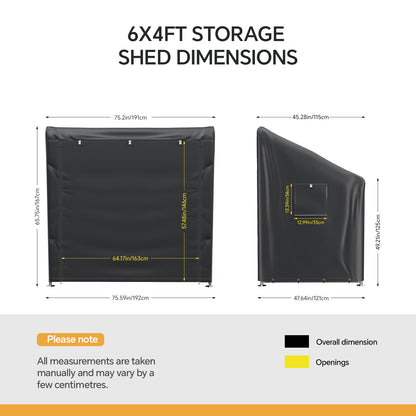 Compact Outdoor Bicycle Storage Shed with Waterproof PE Fabric