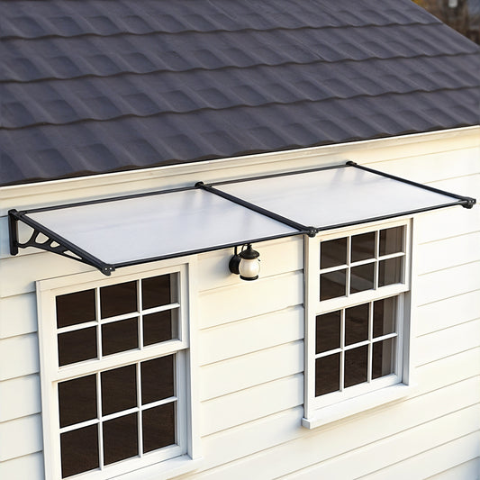 Black Outdoor Flat Shielded Rain Shelter