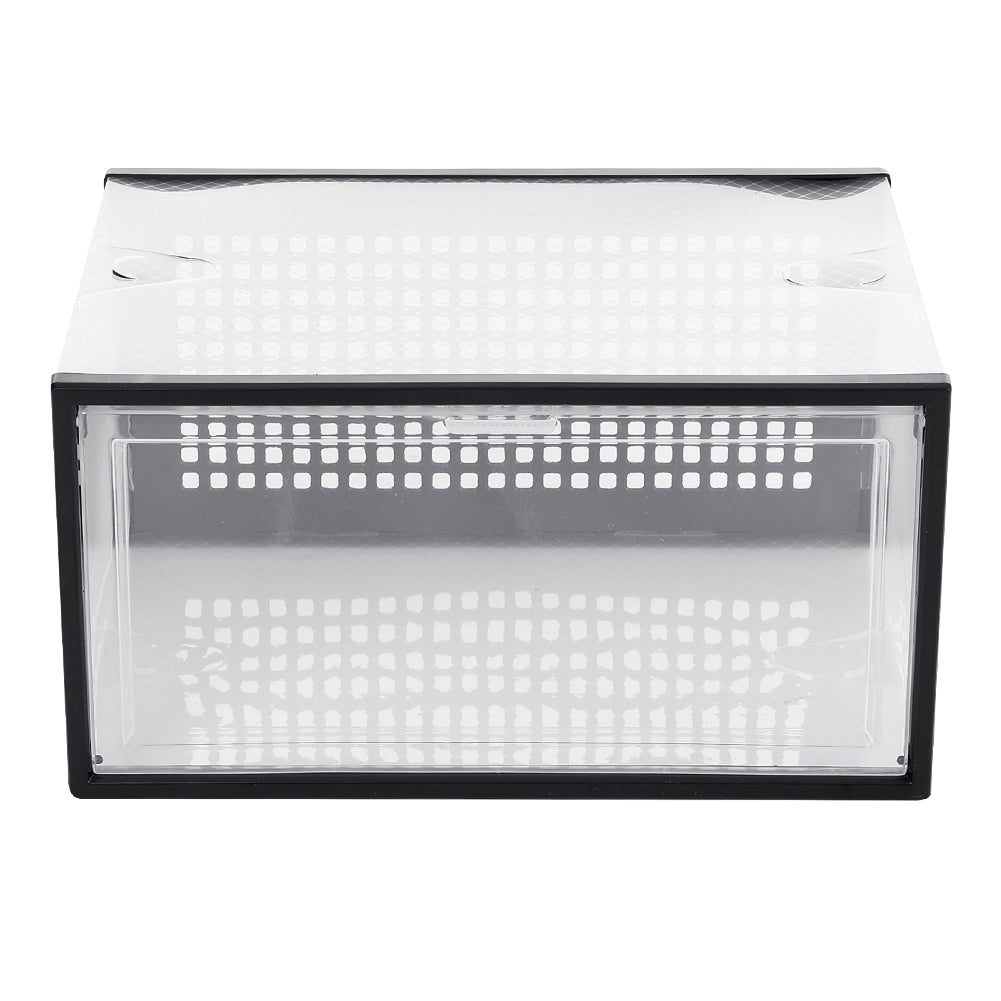 Set of 12 Clear Plastic Stackable Shoe Storage Box