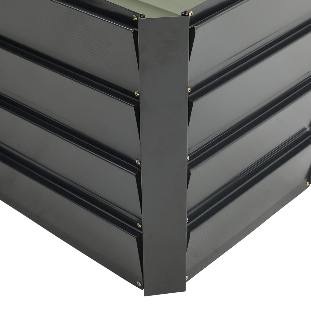Outdoor Metal L-Shaped Raised Garden Bed