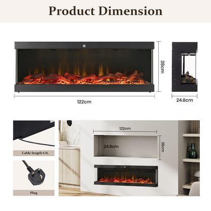 50/60 Inch Electric Fireplace with Remote Control