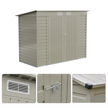 8x4FT Outdoor Metal Storage Shed