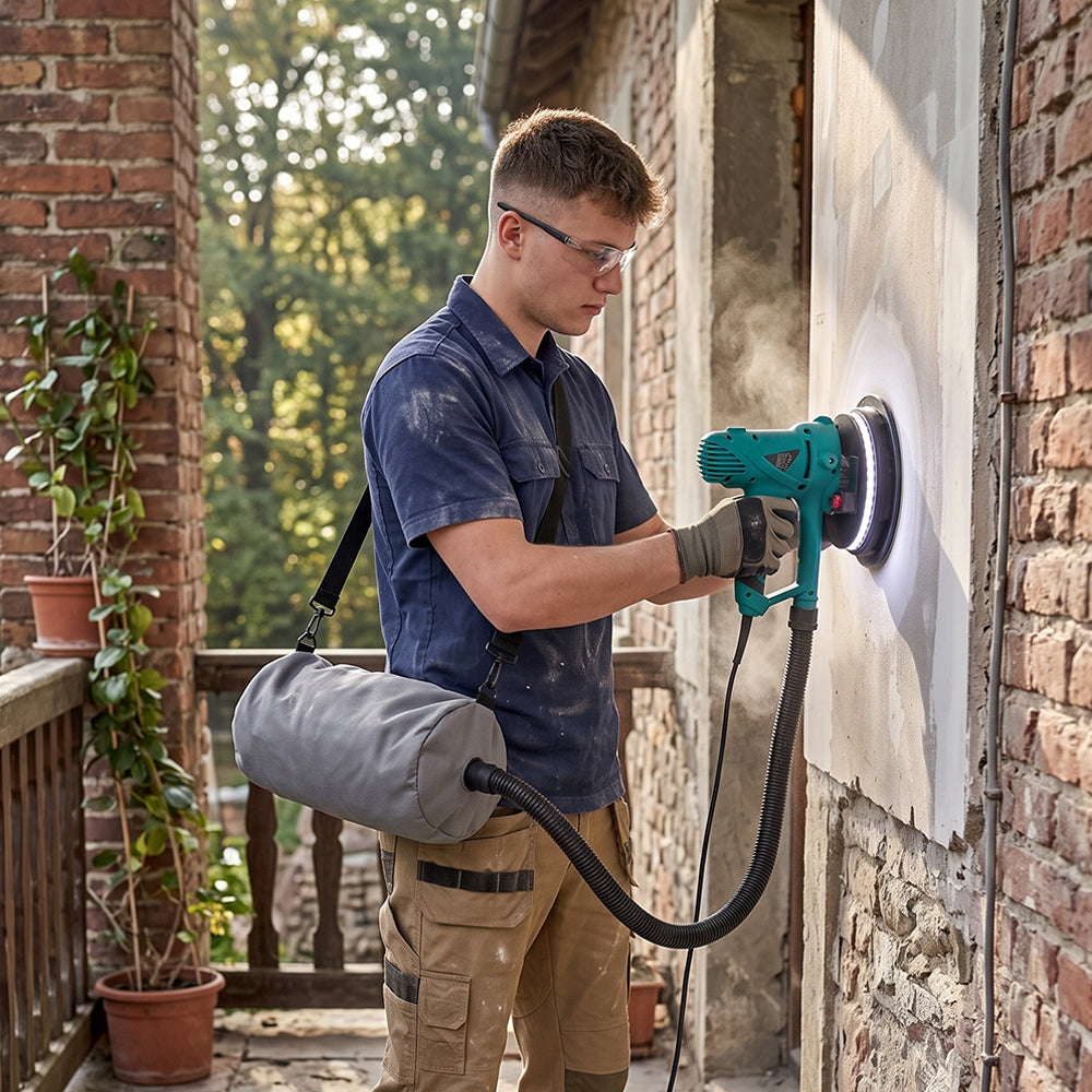 710W Electric Drywall Sander with Vacuum Dust Collection