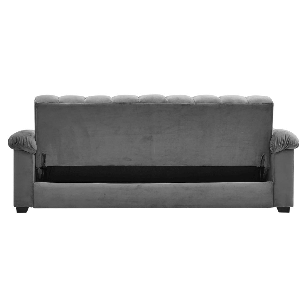 Grey Channel Sleeper Sofa Bed