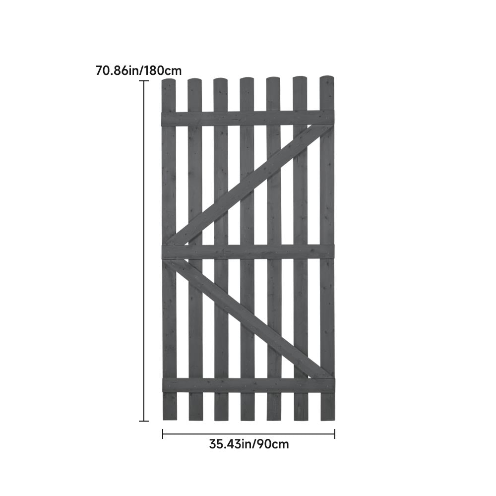 90x180cm Garden Wood Fence Gate with Latch