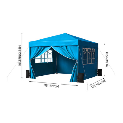 10 x 10FT Pop up Canopy Tent with Sidewalls