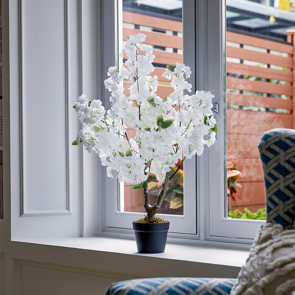 105CM Height Artificial Plants Cherry Blossom Tree with Pot