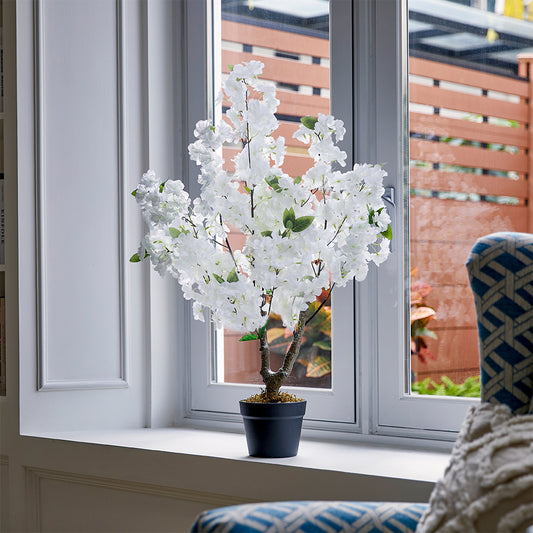 105CM Height Artificial Plants Cherry Blossom Tree with Pot