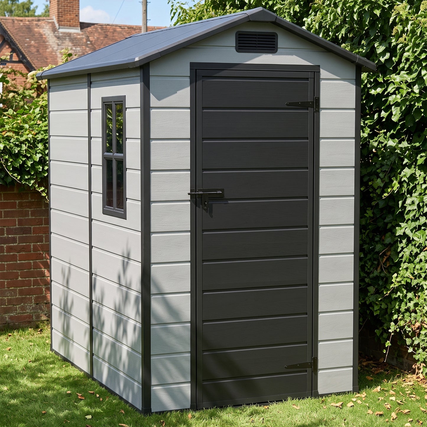 4x6 FT Outdoor Garden Plastic Storage Shed