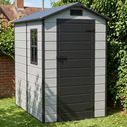 4x6 FT Outdoor Garden Plastic Storage Shed