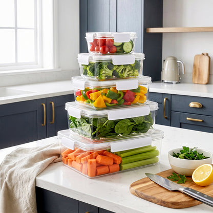 5Pcs Fridge Food Storage Containers with Lids