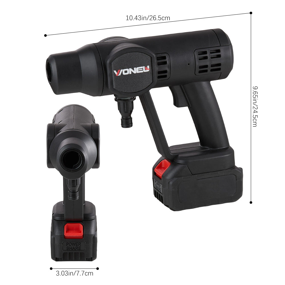 Electric Handheld Pressure Washer Cleaner with 2 Batteries