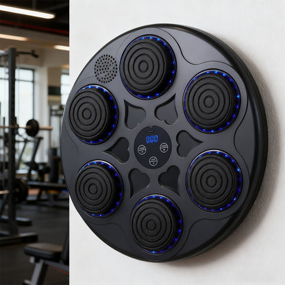 Wall-Mounted Adjustable Music Boxing Machine with LED Lights