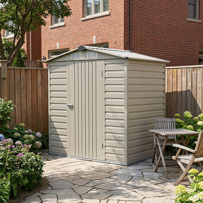 4 x 6FT Metal Apex Roof Garden Storage Shed