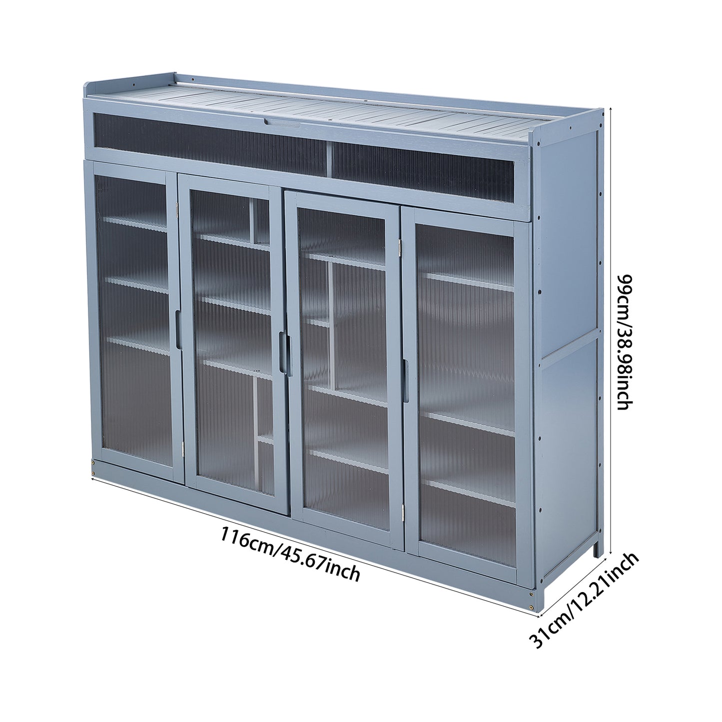 Shoe Storage Cabinet with Folding Doors