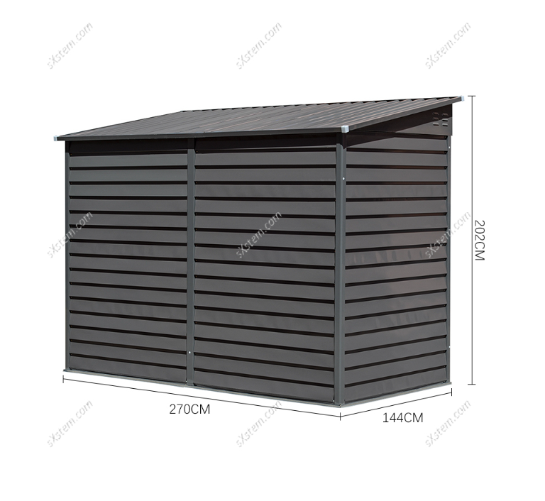 Wide Outdoor Lockable Steel Storage Shed