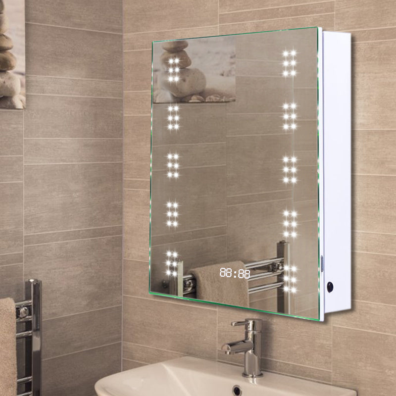 Wall Mount LED Mirror Cabinet with Demister Pad for Bathroom