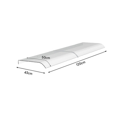 43cm W Frosted Window Door Awning