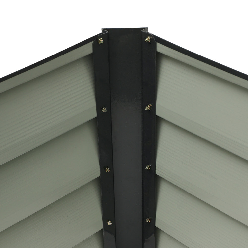 Outdoor Metal L-Shaped Raised Garden Bed
