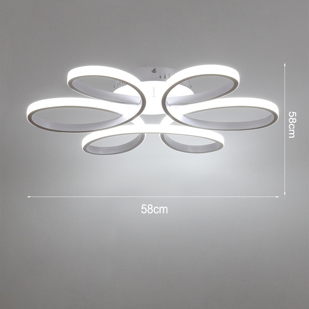 Modern Acrylic Petal LED Semi Ceiling Light