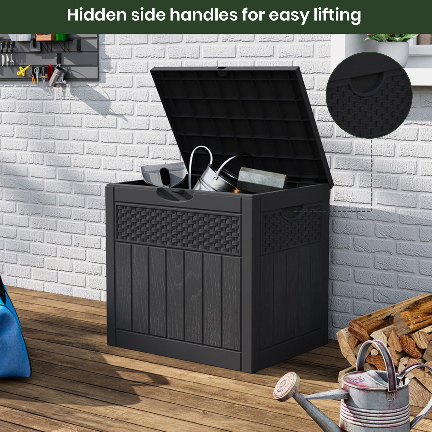 126L Waterproof Large Plastic Storage Box with a Padlock
