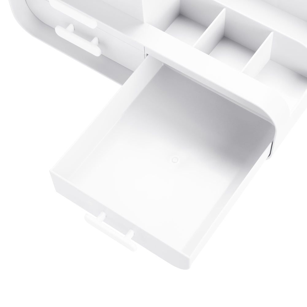 Multifunctional Plastic Desk Organizer with Drawers