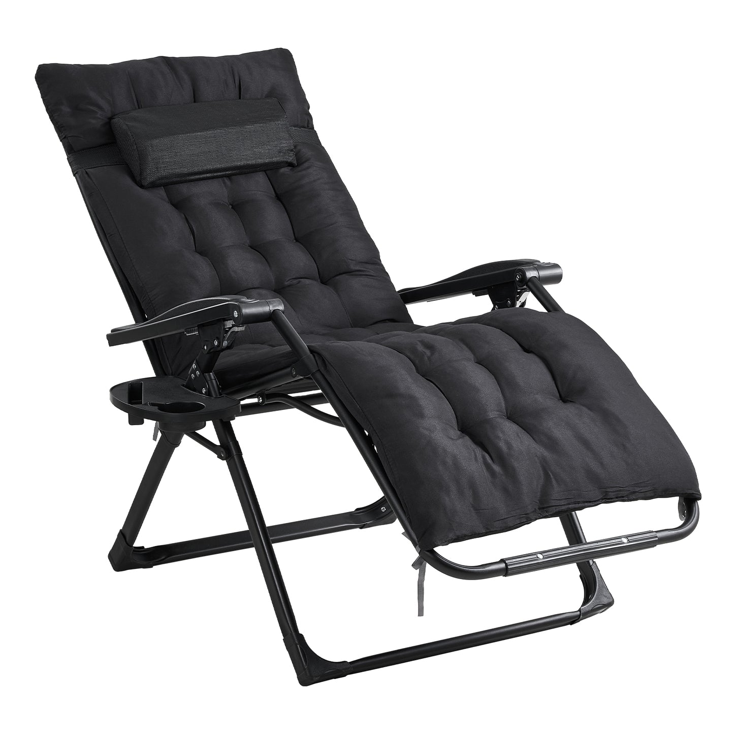 Zero Gravity Outdoor Recliner with Seat Cushion & Headrest