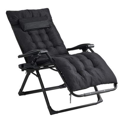 Zero Gravity Outdoor Recliner with Seat Cushion & Headrest
