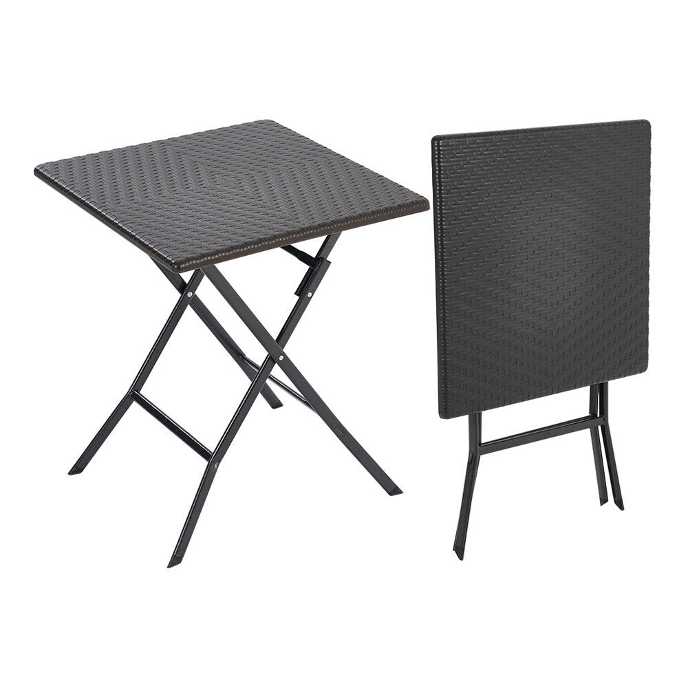 Square Rattan Folding Outdoor Bistro Table
