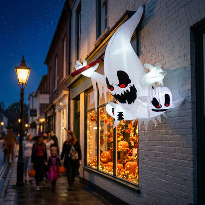 80cm Blow-Up Halloween Ghost Inflatable Decoration with Built-in LED Lights