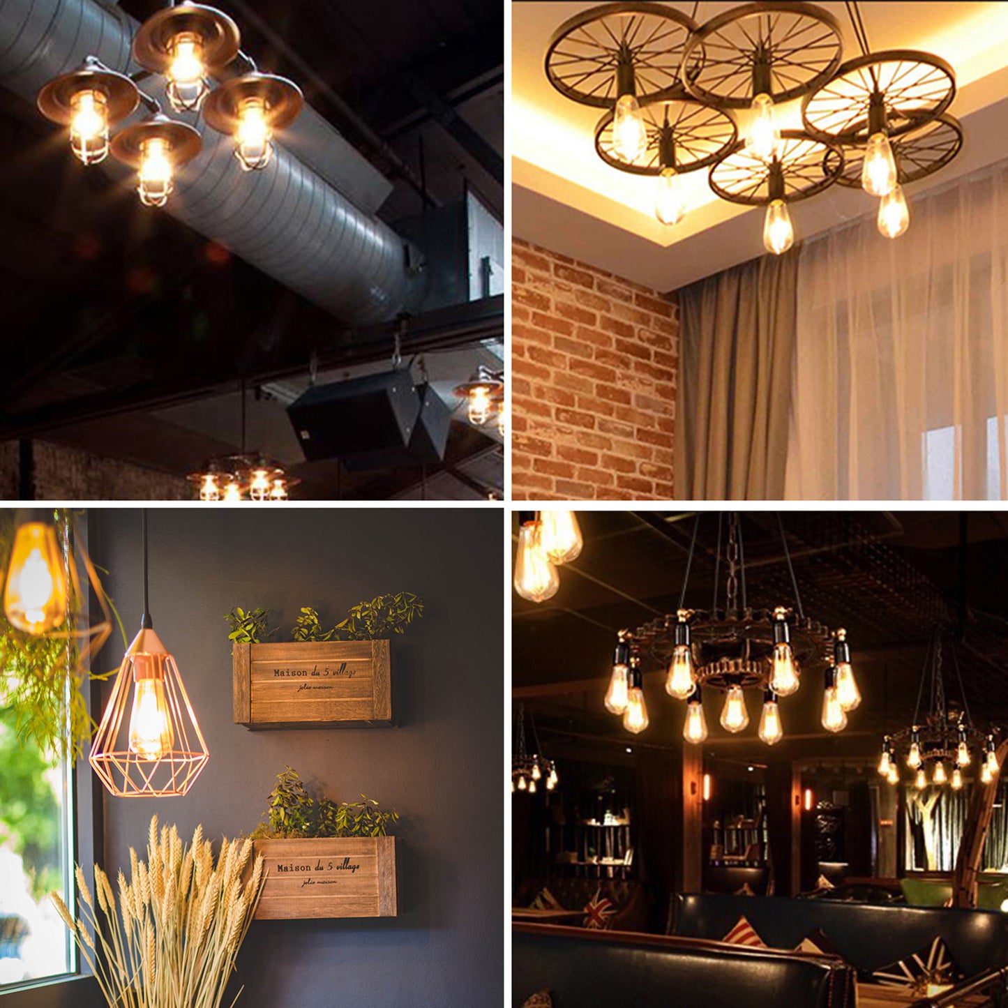 1 Piece E27 Vintage Edison LED Filament Light Bulbs - 4W/2200K Warm White