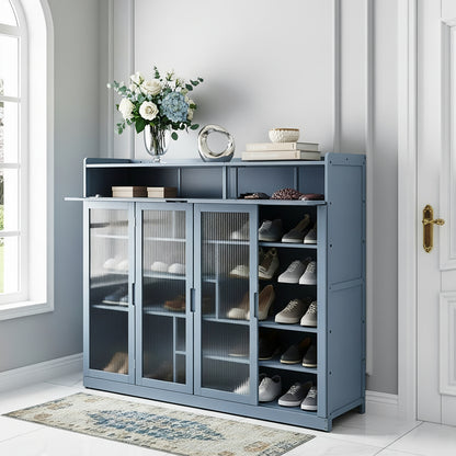 Shoe Storage Cabinet with Folding Doors