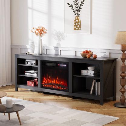 177.8cm TV Stand with 23-Inch Electric Fireplace