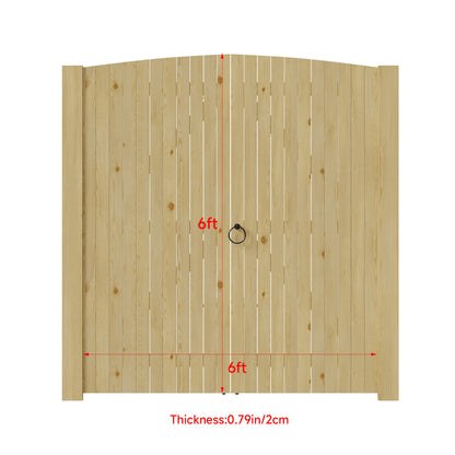 6ft x 6ft Heavy Duty Wooden Double Door with Reinforced Braces
