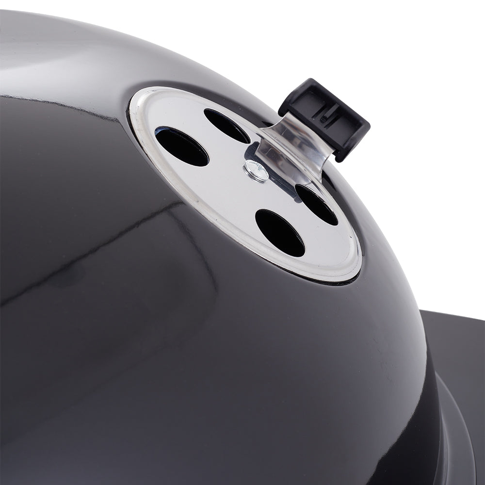 Outdoor Round Charcoal Grill with Side Table