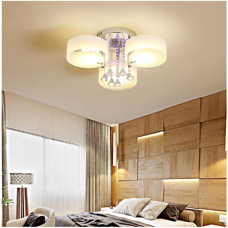 3/5 heads lights of Modern Round Acrylic LED Semi Flush Mount with